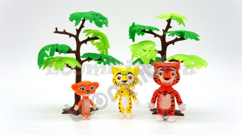 Игровой набор "Лео и Тиг" 3 героя и два дерева фото 3