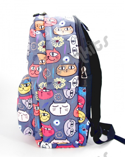 Рюкзак для девочки школьный "Летние Котики", размер L фото 4