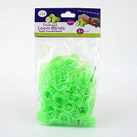 Резинки для плетения с ароматом "Яблоко" Перламутровые Зеленые 600 шт
