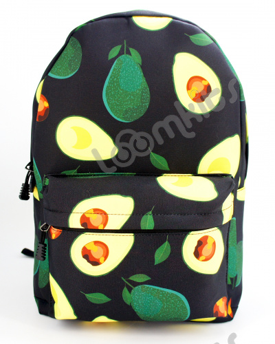 Рюкзак для девочки школьный Авокадо, размер L, черный фото 2