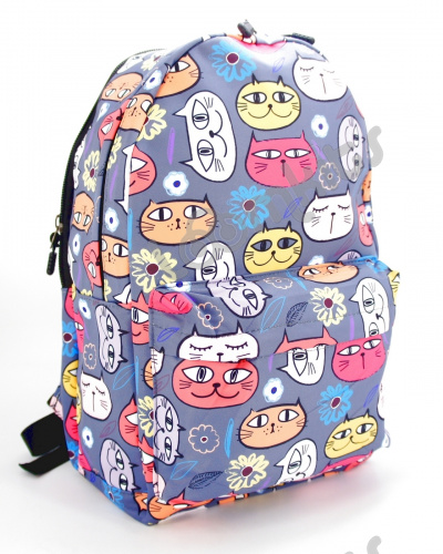 Рюкзак для девочки школьный "Летние Котики", размер L