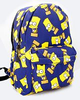 Рюкзак школьный для подростков "Барт Симпсон", размер L, синий