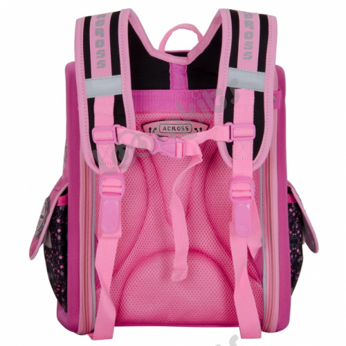 Школьный рюкзак Across ACR19-195 Цветы (розовый) фото 2