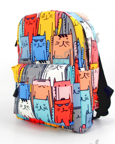 Рюкзак для девочки школьный "Странные Котики", размер M фото 4