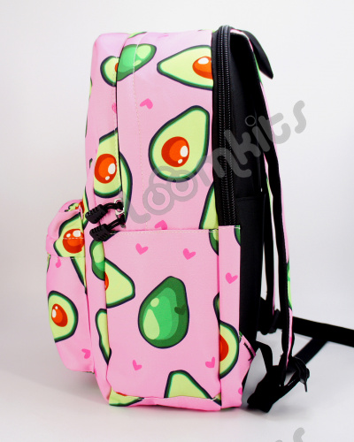 Рюкзак для девочки школьный Авокадо, размер L, розовый фото 4