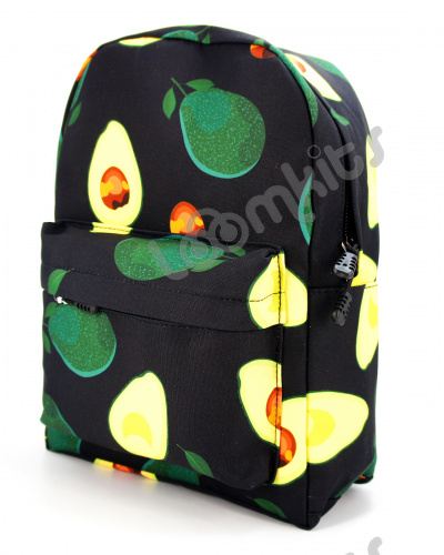 Рюкзак для девочки школьный Авокадо, размер M, черный фото 4