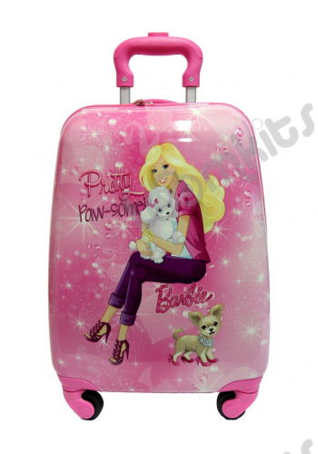 Детский чемодан  на колесиках "Барби с собачками"