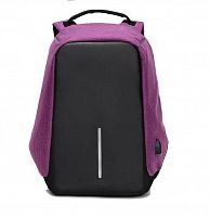 Рюкзак-антивор с USB фиолетовый