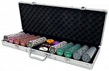 Покерный набор "Premium Poker" CASH, 500 фишек 14 г с номиналом в чемодане