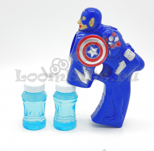 Мыльные пузыри пистолет "Капитан Америка" на батарейках фото 5
