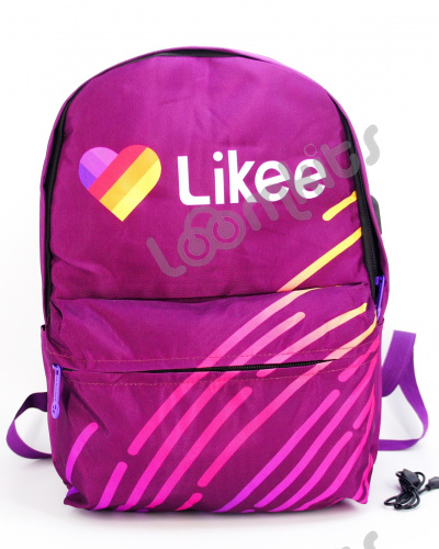 Рюкзак для девочки школьный Likee (Лайки) USB, 20309, фиолетовый фото 3
