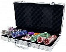 Покерный набор Ultimate, 300 фишек 11.5 г с номиналом в чемодане