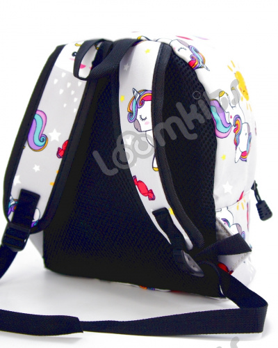 Рюкзак для девочки дошкольный "Единорожки", размер S, серый фото 4