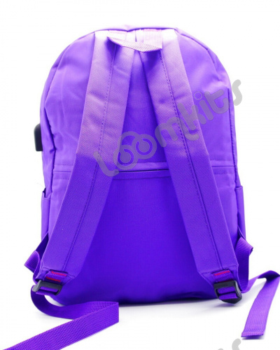 Рюкзак школьный для девочки Tik Tok Wings (Тик Ток Крылья) сиреневый, боковые карманы для воды, 40 см с USB выходом фото 3