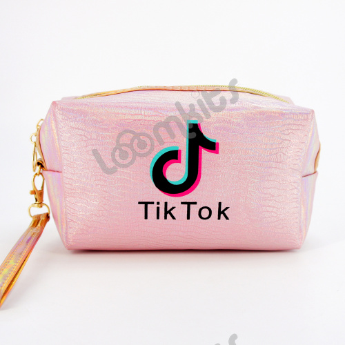 Пенал косметичка для девочки Tik Tok (Тик Ток), односекционный объемный на молнии, 1107 розовый фото 2
