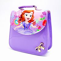 Сумочка-рюкзак "Принцесса София", средняя, лакированная Фиолетовая