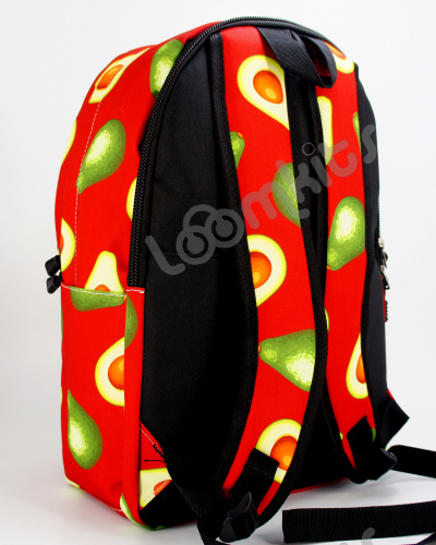Рюкзак для девочки школьный Авокадо, размер L, красный фото 5