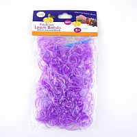 Резинки для плетения с ароматом "Лимон" Прозрачные Фиолетовые 600 шт