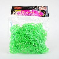 Резинки для плетения двухцветные Зеленые 600 шт