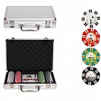Покерный набор Royal Flush, 200 фишек, 11,5 г, с номиналом, в алюминиевом чемодане