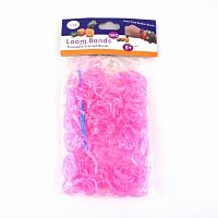 Резинки для плетения с ароматом "Ананас" Прозрачные розовые 600 шт