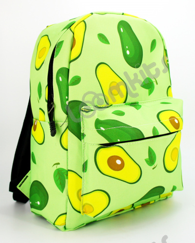 Рюкзак для девочки школьный Авокадо, размер M, зеленый фото 3