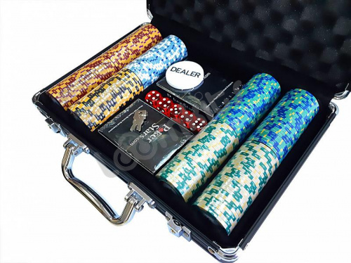 Покерный набор Monte Carlo, 200 фишек (14,5 г) в чемодане фото 3