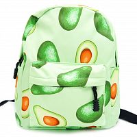Рюкзак "Авокадо" маленький, салатовый для девочки, с боковыми карманами для воды