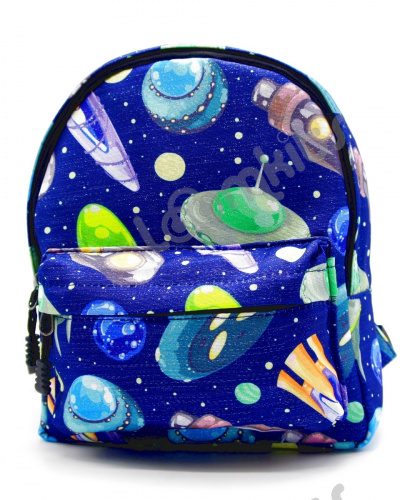 Рюкзак дошкольный "Ufo-шки", размер S, синий фото 2
