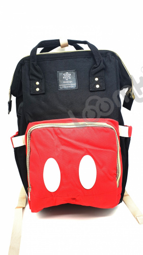 Рюкзак для мамы и малыша с USB - Черный с красным