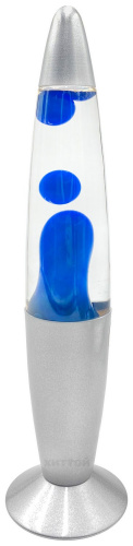Лава-лампа, 35 см, Прозрачная/Синяя фото 5