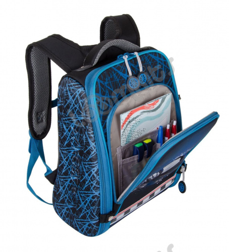 Школьный рюкзак Across ACR19-HK Гоночная машина (синий) фото 6