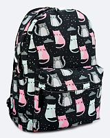 Рюкзак для девочки школьный "Ночные котики", рюкзак женский, размер L