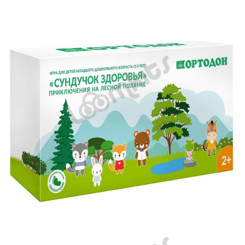 Массажные коврики ОРТО, набор-игра "Сундучок здоровья. Приключения на лесной полянке"