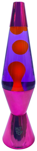 Лава-лампа 36 см Фиолетовый ромб, Фиолетовый/Оранжевый фото 5