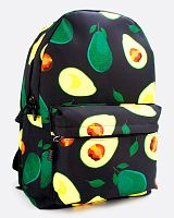 Рюкзак для девочки школьный Авокадо, размер L, черный