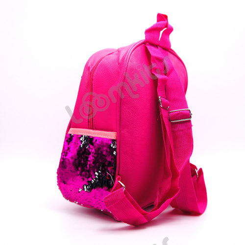 Рюкзак с пайетками меняющий цвет розовый фото 4