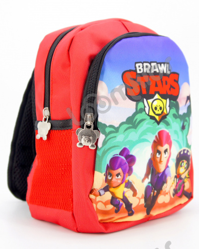 Рюкзак дошкольный Brawl Stars (Бравл Старс), подростковый для мальчика и девочки, красный, размер S фото 3