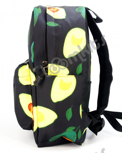 Рюкзак для девочки школьный Авокадо, размер M, черный фото 5