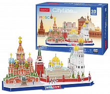3D пазл CubicFun CityLine Москва, 204 детали