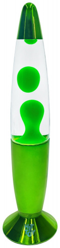 Лава-лампа 34 см Хром, Прозрачный/Зеленый фото 2
