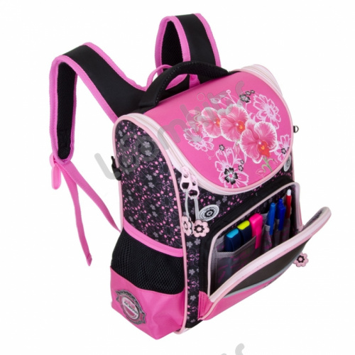 Школьный рюкзак Across ACR19-291 Цветочки (розовый) фото 6