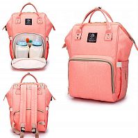 Рюкзак для мамы с USB - Персиковый