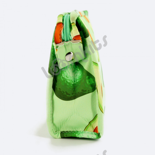 Пенал косметичка для девочки Авокадо, односекционный объемный на молнии, 398 зеленый фото 4