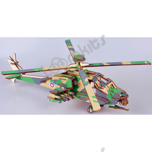 Конструктор деревянный - Вертолет Апач фото 4