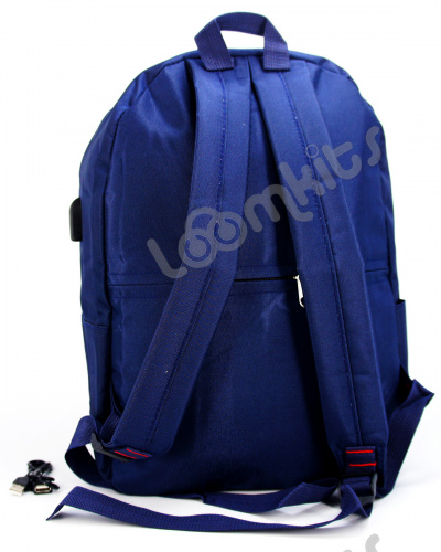 Рюкзак для девочки школьный Likee (Лайки) USB, 20304, синий фото 4