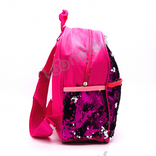 Рюкзак с пайетками меняющий цвет розовый фото 5