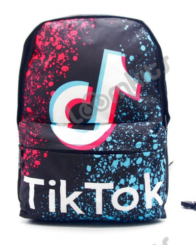 Рюкзак Tik Tok Splash (Тик Ток Всплеск) черный, боковые карманы для воды, 40 см с USB выходом фото 2