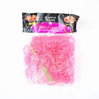 Резинки для плетения Прозрачные Розовые 600 шт