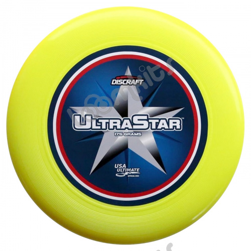 Диск Фрисби Discraft Ultra-Star полноцветный желтый (175 гр.) фото 3
